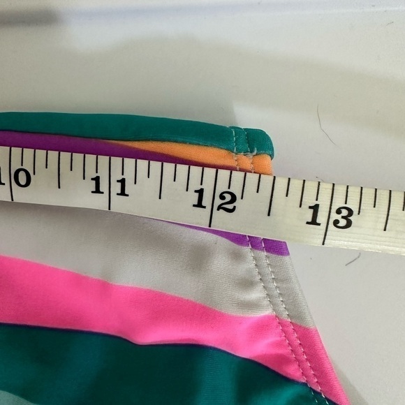 So sz 16 1/ 2 swimsuit one piece. In a pretty stripe nearly new - Picture 16 of 16